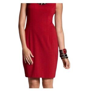 Chico's Zahara Sleeveless Red Knit Stretch Pencil Dress